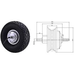 15 inch Electric Wheelbarrow Motor 48v 350w/500w/ 800w hub Motor Electric Scooter Motor ebike kit Electric Karting Motor