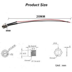 Amotor 10 pcs/Lot LED Indicator Light Lamp Pilot Dash Directional Car Truck Boat Blue red Green Yellow White (Tricolor)
