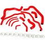 Fit Toyota MR2 MK1 AW11 Chassis 84-89 4A-GE Engines Manual Transmissions Silicone Radiator Coolant Hose Kit (Red)