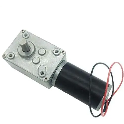 Bringsmart 12V 16rpm DC Worm Gear Motor 70kg.cm High Torque Turbine Electric Gearbox Motor Self-Locking Reversed Mini Engine Geared Motor for DIY Robot Door Lock Curtain Machine (12V 16rpm)