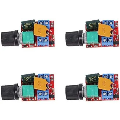 Comidox 4PCS Mini DC 3V 6V 12V 24V 35V PWM Motor Speed Controller Switch Module Ultra Small LED Dimmer 5A
