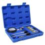8PCS Compression Tester Kit Professional Petrol Gas Engine Cylinder Pressure Gauge 0-300 PSI Automotive Tool for Motorcycle Car Truck (Blue)