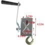 ALL-CARB 800lbs Hand Crank Winch with Hook Boat Trailer Winch with 8m 26ft Steel Cable Heavy Duty Hand Winch for Boat, Trailer, ATV or Deer Feeder