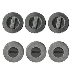 Heyiarbeit Carbon Brush Holder Caps 22mm O.D. 7mm Thickness Electric Motor Brush Cover Plastic Fitting Thread Black 6pcs