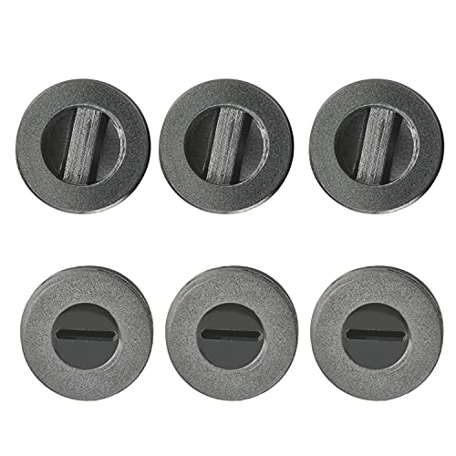 Heyiarbeit Carbon Brush Holder Caps 22mm O.D. 7mm Thickness Electric Motor Brush Cover Plastic Fitting Thread Black 6pcs