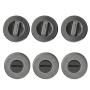 Heyiarbeit Carbon Brush Holder Caps 22mm O.D. 7mm Thickness Electric Motor Brush Cover Plastic Fitting Thread Black 6pcs