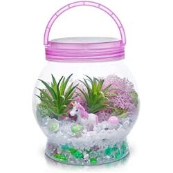 Unicorn Gift Set For Girls - Including DIY Unicorn Terrarium Kit & Journal Set With Scrapbooking Supplies - Girl Birthday Gifts and Toys, Art and Crafts Kits