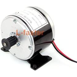 L-faster 24V 250W Electric High Speed DC Motor with Controller Electric Mini Scooter Brushed Motor and Regulator Belt Drive Motor Kit