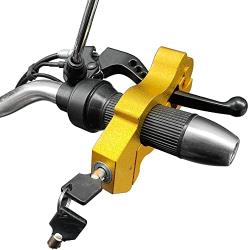 Modengzhe Mototcycle Handlebar Anti-Theft Lock Aluminum Safety Grip Brake Additional Lock for Motorbikes Scooters ATVs Dirt Bikes (Yellow)