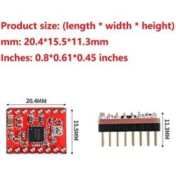 WWZMDiB 3pcs A4988 Stepstick Stepper Motor Driver Module with Heat Sink for 3D Printer Reprap Suitable for Mendel Huxley Arduino