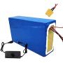 Jieoto 72V E-Bike Lithium-ion Battery Pack 20AH 30AH 40AH Cell Pack Suitable for Electric Motorcycle Outdoor Power Supplies Replace LiFePO4 Battery Tricycles Moped(with Charger)