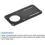 MECCANIXITY Motor Bracket Motor Mounting Holder 132x65mm Black for NEMA 23 Stepper Motor 2pcs