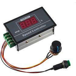 BOJACK DC Motor Speed Controller with Digital Display PWM 30A 6-60V 12V 24V 36V 48V LED Display Control Circuit Board with Start Stop Switch