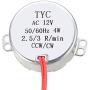uxcell Synchronous Gear Motor AC 12V 2.5-3RPM 50-60Hz Electric Motor CCW/CW 4W for Electric Fan