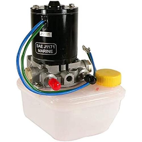 TRM0089 Tilt Trim Motor Pump & Reservoir Compatible with/Replacement for Power Pole Sportsman Anchor 4-6789, Pump SPN-F