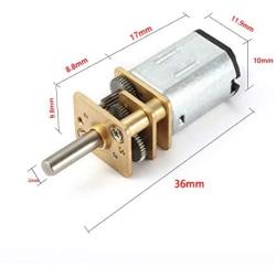 uxcell DC 6V 300RPM Micro Speed Reduction Motor Mini Gear Box with 2 Terminals for RC Car Robot Model DIY Engine