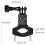 Bike Handlebar Mount for Gopro Hero 9/8/7/6/5/4/3 Session Sj4000 Yi 4K AKASO Campark,Aluminium 360 Degree Rotation Mountain Bicycle Motorcycle Camera Clamp Clip, for Biking, Motorcycling