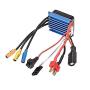 Surpass Hobby Blue 2435 4500KV Brushless Motor Shaft 2.0mm with Brushless 25A ESC and Program Card Combo for 1/16 1/18 RC Car