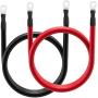 2 AWG Battery Cable 2AWG Gauge Battery Inverter Cables with 3/8 in Lugs Pure Copper Power Inverter Wire Set for Solar Marine Boat RV Car Motorcycle 2pcs (7FT)