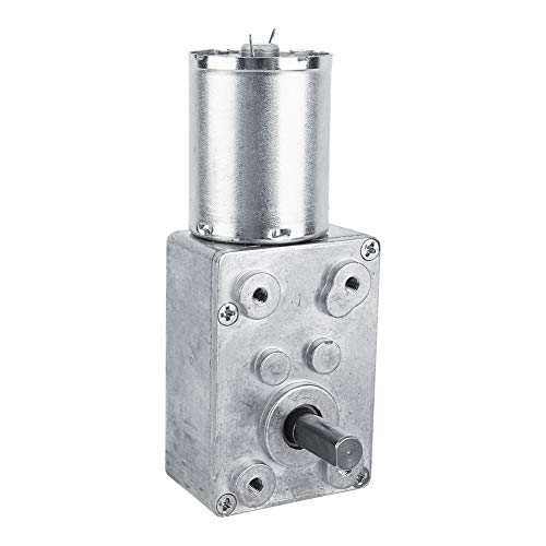 Reversible High Torque Worm Geared Motor, DC 12V CW CCW Reduction Motor for Windows, Miniature Winch, 5RPM 6RPM 20RPM 40RPM 62RPM(62RPM)