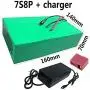 Jieoto 24V 24Ah E-Bike Li-ion Battery 7S8P Lithium Battery Pack 24000mAh Electric Bicycle Scooter with XT60 Plug/T Plug + Charger, for 250W 350W 500W 750W Bike Motor