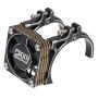 DKKY Aluminum Motor Cooling Fan 40-43mm Adjustable Dual Motor Mounts for ARRMA Axial TRAXXAS 1/10 RC Car 4274 4068 4268 Motor (Black Gold)