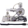 Yamix L-Shape Stirling Engine Model with USB Connector and Night Light