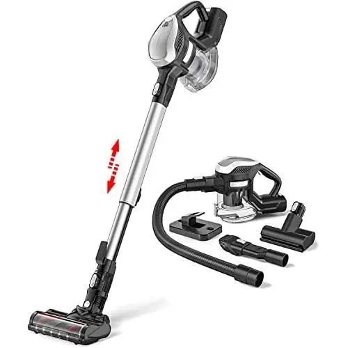 Stick Cordless Vacuum Cleaner, 25KPa Vacuum Cleaner with 250w Motor, 1.3L Dust Cup, Electric Sofa Brush, 15-30mins Runtime, Powerful Cordless Vacuum for Carpet, Hard Floor