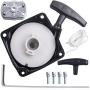 MWMNUN Recoil Pull Starter with Claw Pawl Cog for 43cc 47cc 49cc 50c ATVs Pocket Dirt Bike Gas Scooters Pocket Bikes Mid-Bikes Mini-Choppers Small Quads with Claw Pawl Cog