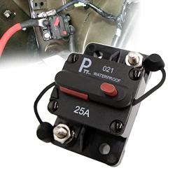 parts PTT 25 Amp / 12V- 48VDC,Waterproof Circuit Breakers with Manual Reset Resettable Fuse) in line Fuse Holder Switch for Boat Marin RV Caravan Battery Motor Trailer Bus