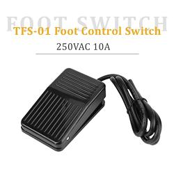 250VAC Foot Control Switch,TFS-01 Momentary Foot Controller,Anti-Slip Pedal Control,with Contact Self-Locking,High Sensitivity,for Table Drill,Machine Tool,Shearing Machine,Hydraulic Press(2M)