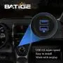 BATIGE 2 Pack Alloy Dual Port USB 3.0 Car Dashboard Flush Mount Cable, Male to Female with LED Indicator Extension Cable for Car Truck Boat Motorcycle Dashboard Panel - 3ft