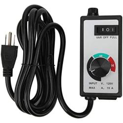 Kuuleyn Fan Speed Controller,Variable Adjuster Electronic 120v 1500w 15a Us Plug 2 Meter Cord Easy to Operate for Lights, Fans, Electric Tools, Massagers, Pumps, Etc.