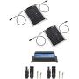 FTVOGUE 15W Waterproof Solar Panel Monocrystalline Solar Charging Board for Outdoor Car Motor Yacht[Solar panel +50A controller],Solar Panels