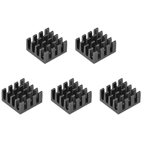 uxcell Electronic Radiators Heatsink for MOS GPU IC Chip Black 14 x 14 x 7 mm 5pcs