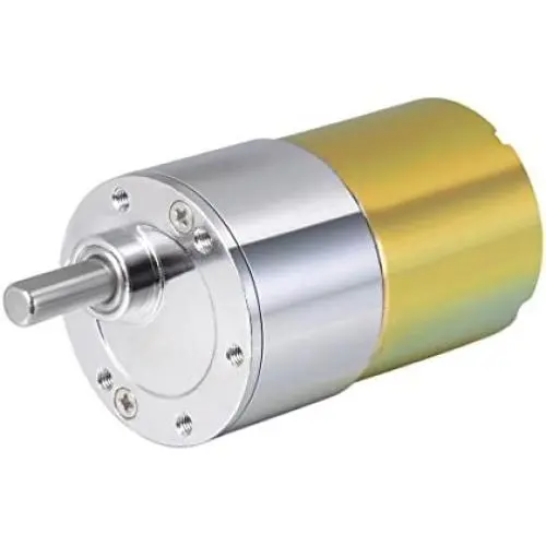 uxcell 24V DC 570 RPM Gear Motor High Torque Electric Reduction Gearbox Eccentric Output Shaft