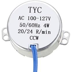 uxcell Synchronous Synchron Motor Electric Synchron Motor Turntable Motor Cup Turner Motor AC 100-127V 20-24RPM 50-60Hz CCW 4W