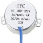 uxcell Synchronous Synchron Motor Electric Synchron Motor Turntable Motor Cup Turner Motor AC 100-127V 20-24RPM 50-60Hz CCW 4W