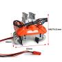 RC-Hub V8 Engine Fans Radiator Motor with Heatsink Cover for 1/10 TRX4 RC Crawler Scale (Orange)