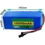 Jieoto 36V 14AH Ebike Battery Li-ion Electric Bike Battery Pack High Capacity Rechargeable Lithium Battery w/ 42V Charger and 20A BMS for 200W 250W 350W 500W Electric Bicycle Motor