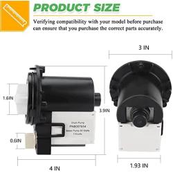 DC31-00054A 62902090 Washer Drain Pump by Techecook (85 Watts 110 Volts) - 2 YEAR WARRANTY - Compatible with Sam-sung Ken-more Washing Machine - Replacement for DC31-00016A AP4202690 PS4204638
