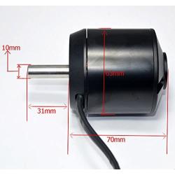 Hobbysky 6374 170KV 190KV Brushless Outrunner Belt Motor Sensored & Sensorless Motor with Closed Cover for DIY Electric Skateboard Electric Bike Surfboard (8mm /10mm Shaft)