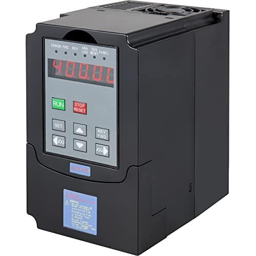 VEVOR VFD 3KW,Variable Frequency Drive 27.5A,CNC VFD Motor Drive Inverter Converter 110V,for Spindle Motor Speed Control (1 Phase Input, 3 Phase Output)