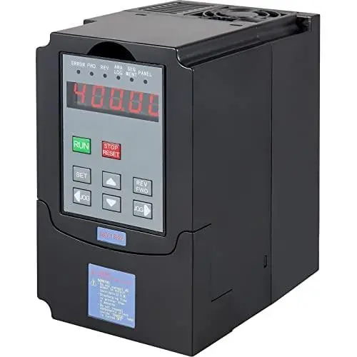 VEVOR VFD 3KW, ODR 27.5A, Convertisseur de Fréquence Variable pour Moteur CNC, Inverseur Convertisseur 110V, pour Contrôle de Vitesse Moteur de Rabot (Entrée Monophasée, Sortie Triphasée) VEVOR VFD 3KW, ODR 27.5A, Convertisseur de Fréquence Variable pour Moteur CNC, Inverseur Convertisseur 110V, pour Contrôle de Vitesse Moteur de Rabot (Entrée Monophasée, Sortie Triphasée)