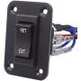 TWTADE Momentary Polarity Reverse Rocker Toggle Switch Control Motor Up Down forword reverse 20A 50V DC/15A 250V AC 6 Pin 3 Position (ON)-Off-(ON) with Panel,Wire KCD2-7-223-6PIN+M-075-1K+X