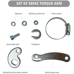 BEISGUANGS Electric Bike Accessories Universal Torque Arm Conversion Kit for ebike Front or Rear Hub Motor Wheel E Bike kit Easy Install Reinforcement