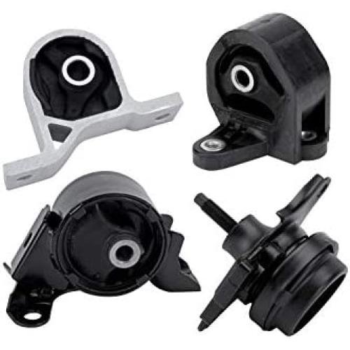 Engine and Transmission Mount Set of 4 - Fits Honda Civic 2001-2005 1.7L with Automatic Trans - Replaces 50840-S5A-A81, 50840-S5A-990,50810-S5A-013, 50810-S5A-992, A6595, A6588, A6591, A4511