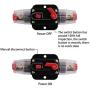 ZBSJAKU 60A Circuit Breaker Auto Car Protection Stereo Switch with Reset Switch for Car Audio System Protection Replace Fuses 60A Fuse Holders 12V/24V/32V/48V DC