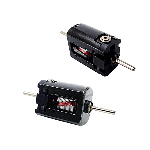 Acxico 2Pcs 15mm Micro 010 Motor DC 6V 12V 24V High Speed Dual Shaft Toy Car Rail Train