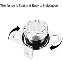 uxcell KSD301 Thermostat 115°C/239°F 10A N.C Adjust Snap Disc Temperature Switch for Microwave,Oven,Coffee Maker 2pcs